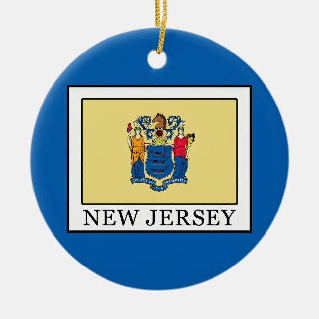 New Jersey Ceramic Tree Decoration (Front)