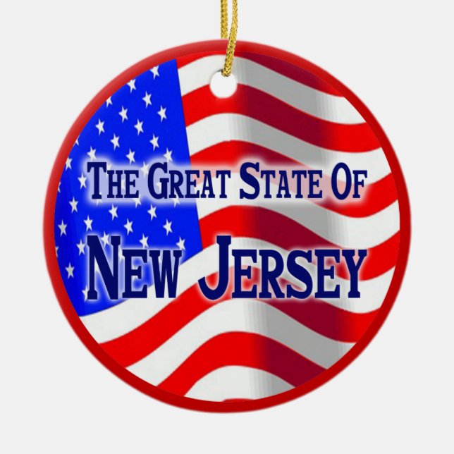 New Jersey Ceramic Tree Decoration (Front)