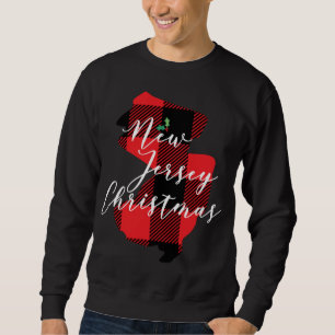 New Jersey Christmas Buffalo Plaid State Holiday Sweatshirt