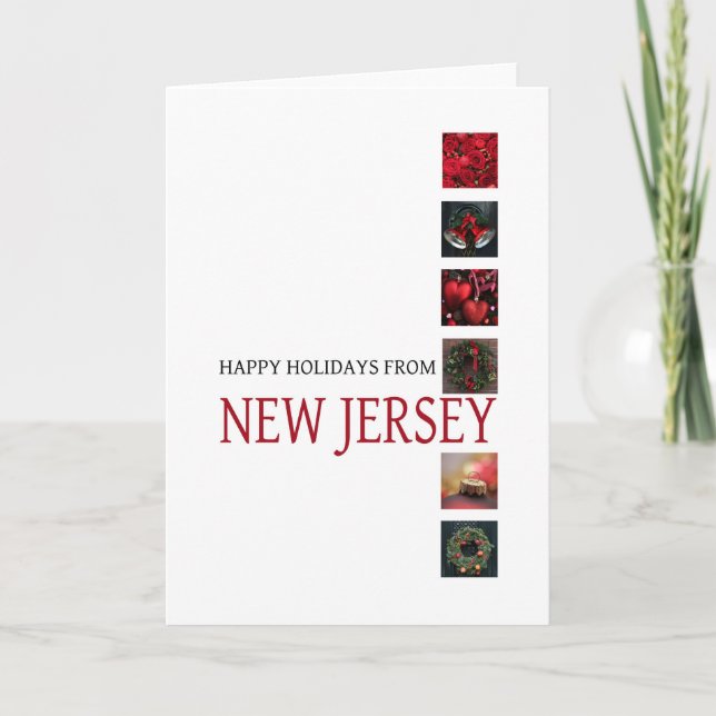New Jersey   Christmas Card, state specific Holiday Card (Front)