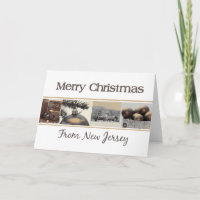 New Jersey Christmas Card with ornaments