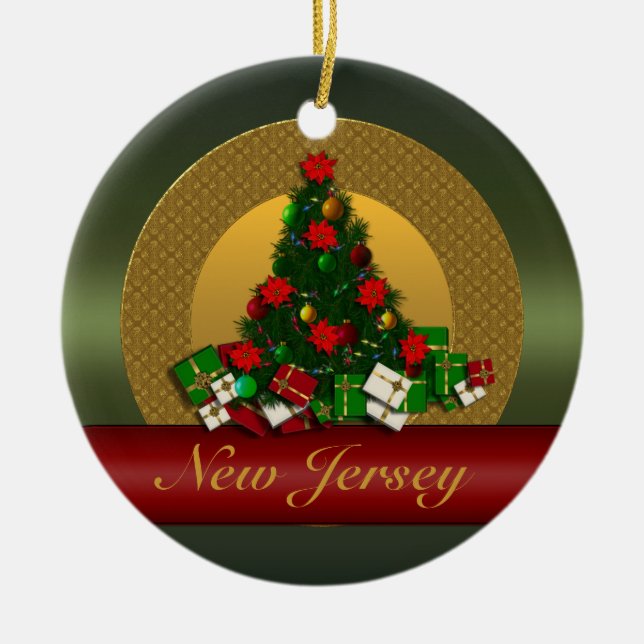 New Jersey Christmas Tree Ornament (Front)