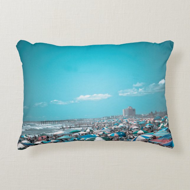 New Jersey Coastal Beach Art Decorative Cushion (Front)