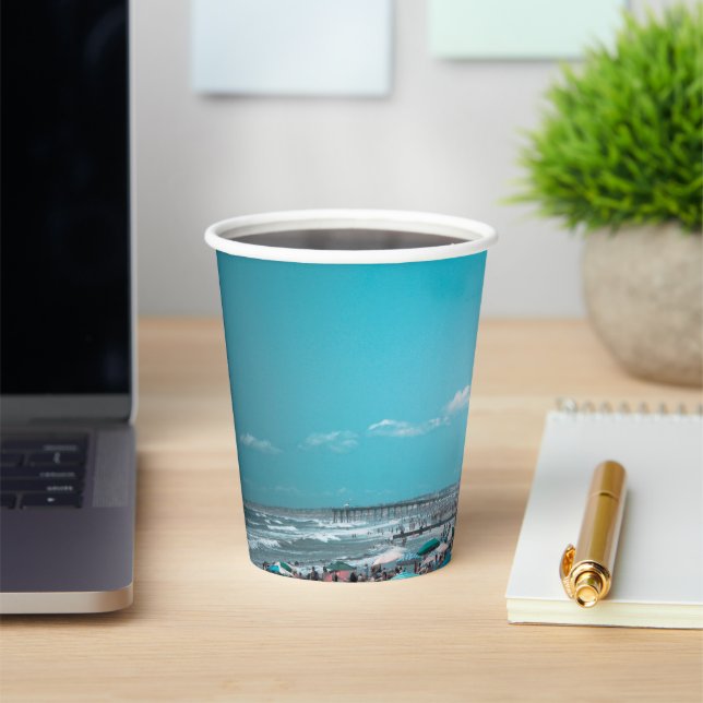 New Jersey Coastal Beach Paper Cups (Insitu)