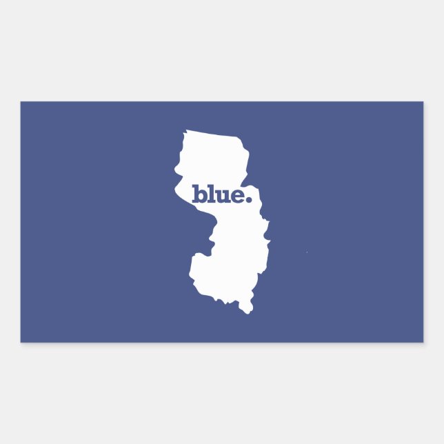 New Jersey Democrat Rectangular Sticker (Front)