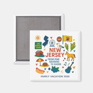 New Jersey Family Trip Keepsake Custom Magnet