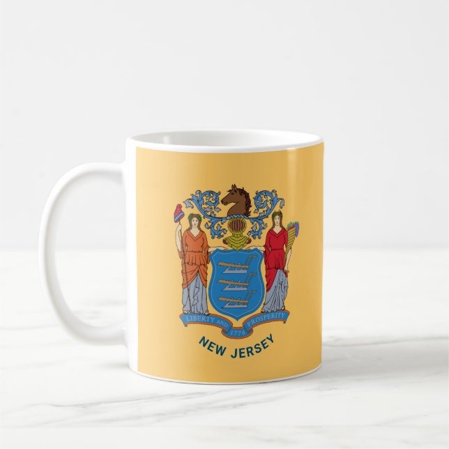 New Jersey Flag Coffee Mug (Left)