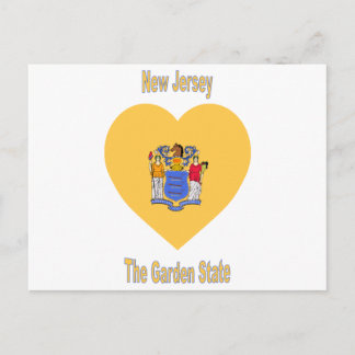 New Jersey Flag Heart Postcard