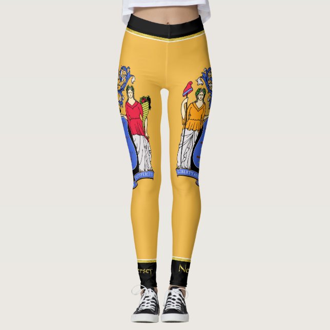 New Jersey flag Leggings (Front)