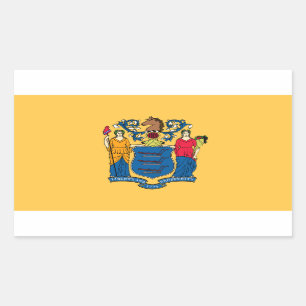 New Jersey Flag Rectangular Sticker