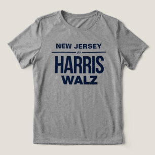 New Jersey for Harris Walz Tri-Blend Shirt