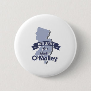 New Jersey for Martin O'Malley 6 Cm Round Badge
