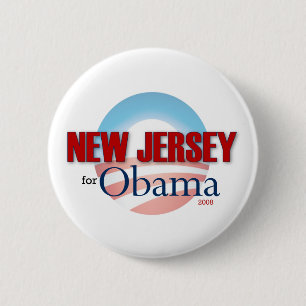NEW JERSEY for Obama 6 Cm Round Badge