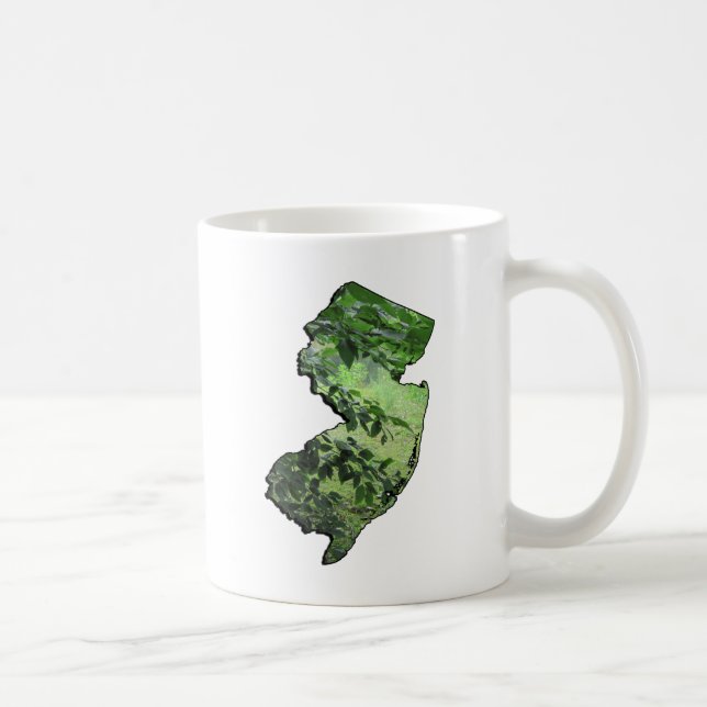 New Jersey Forest State Outline Coffee Mug (Right)