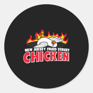 New Jersey Fried Street Chicken Funny Food Classic Round Sticker
