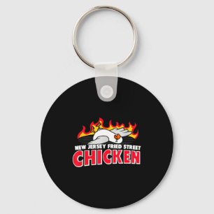 New Jersey Fried Street Chicken Funny Food  Key Ring