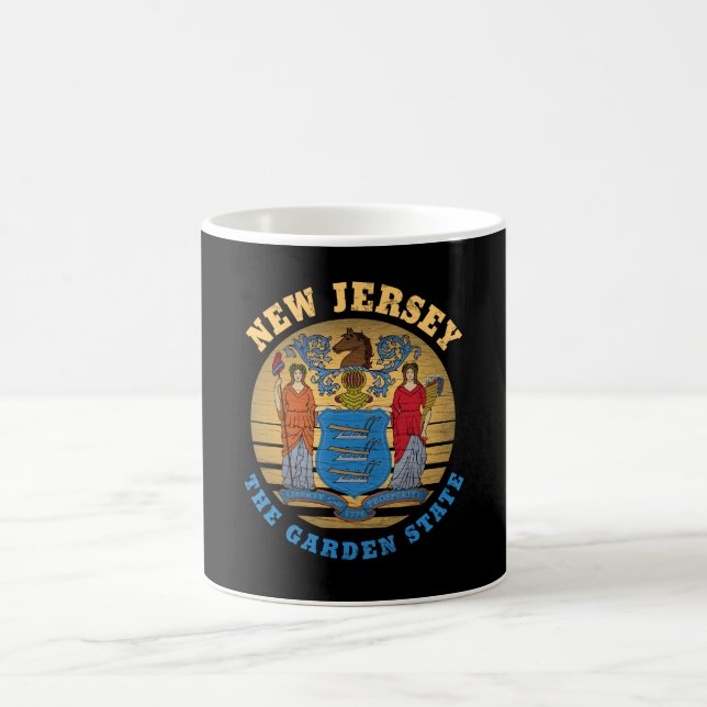 NEW JERSEY GARDEN STATE FLAG COFFEE MUG (Center)