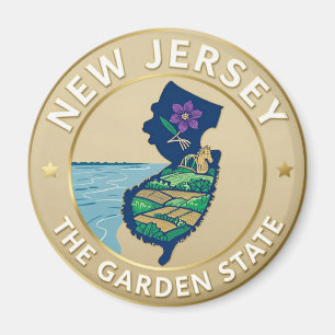NEW JERSEY Garden State Heritage Emblem Magnet