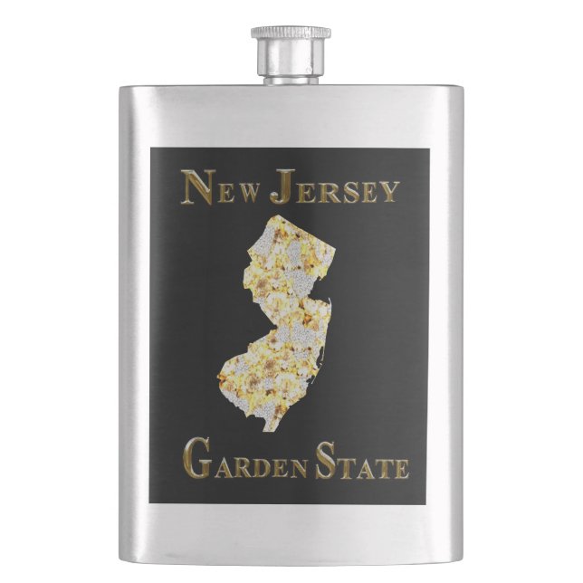 NEW JERSEY GARDEN STATE HIP FLASK (Front)