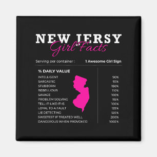 New Jersey Girl Facts - Usa Nj Trenton Funny Garde Magnet