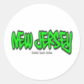 New Jersey Graffiti Classic Round Sticker