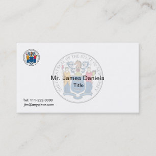 New Jersey Great Seal Business Card