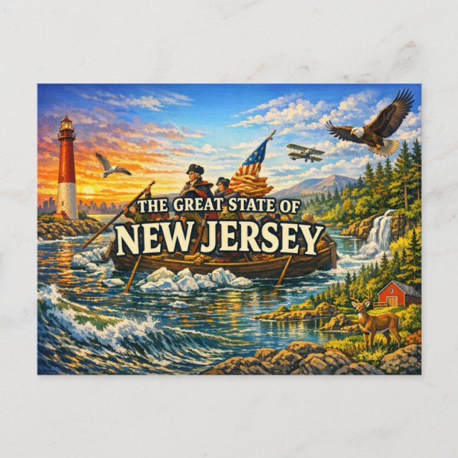 New Jersey Greetings Postcard  (Front)