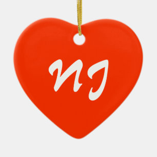 New Jersey Heart Ornament
