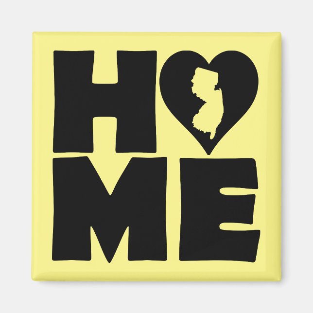 New Jersey Home Heart State Fridge Magnet (Front)