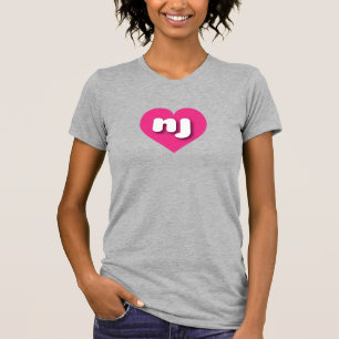 New Jersey hot pink heart - I love nj T-Shirt