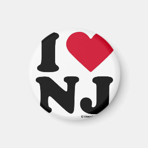 NEW JERSEY - "I LOVE NJ" "I LOVE NEW JERSEY"  MAGNET