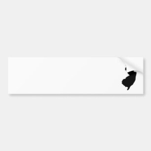 New Jersey in Black and White Bumper Sticker