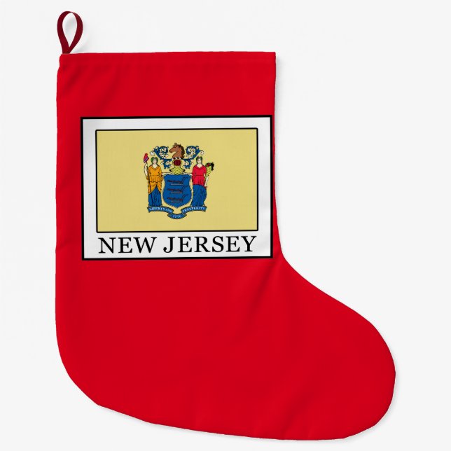 New Jersey Large Christmas Stocking (Front)