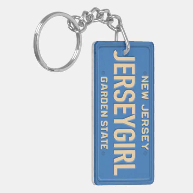 New Jersey License Plate Custom Keychain V5 (Front Left)