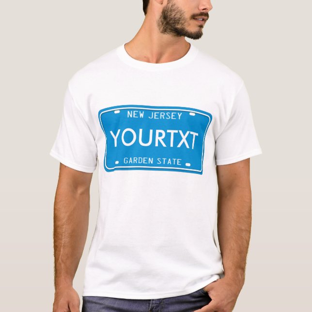 New Jersey License Plate T-Shirt (Front)