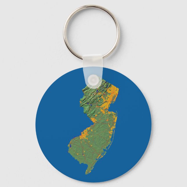 New Jersey Map Keychain (Front)