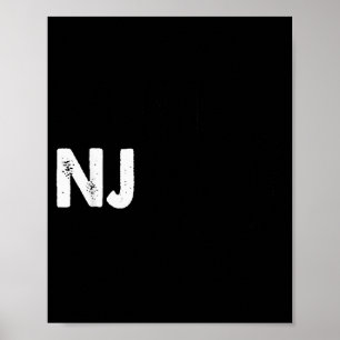 New Jersey Marathon Shirt, Run Nj  Poster