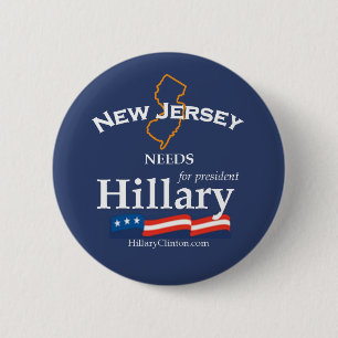 New Jersey Needs Hillary Button