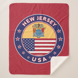 New Jersey, New Jersey sticker, phone case, bag Sherpa Blanket