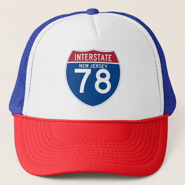 New Jersey NJ I-78 Interstate Highway Shield - Trucker Hat (Front)