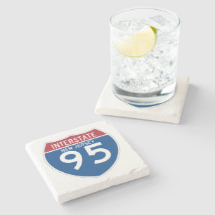 New Jersey NJ I-95 Interstate Highway Shield - Stone Coaster