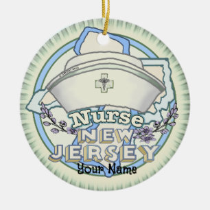  New Jersey Nurse Ceramic Tree Decoration