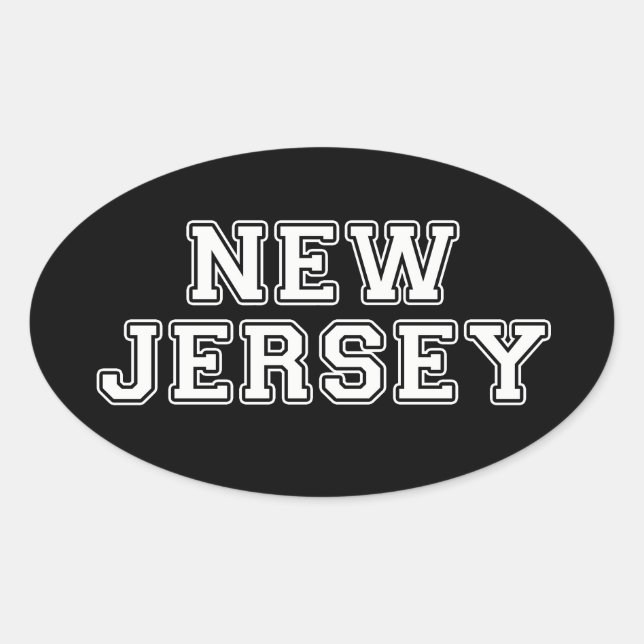 New Jersey Oval Sticker (Front)
