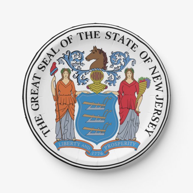New Jersey Paper Plate (Front)