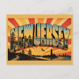 New Jersey Pine Barrens Coastline Wetlands Art Postcard