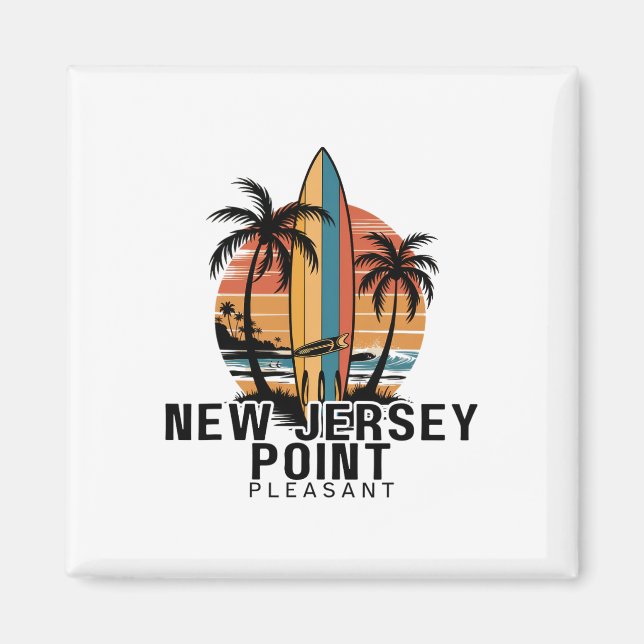 New Jersey Point Pleasant Surfing Surfer _1  Magnet (Front)