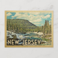 New Jersey Postcard Vintage Snowy Winter Nature