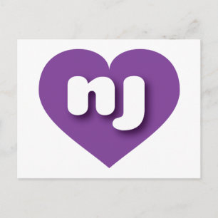 New Jersey purple heart - I love nj Postcard