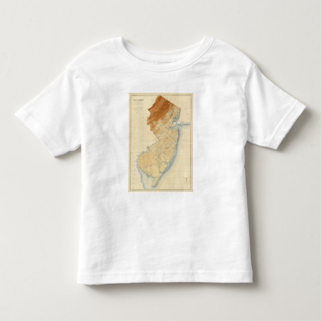 New Jersey Relief Map Toddler T-Shirt (Front)