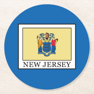 New Jersey Round Paper Coaster